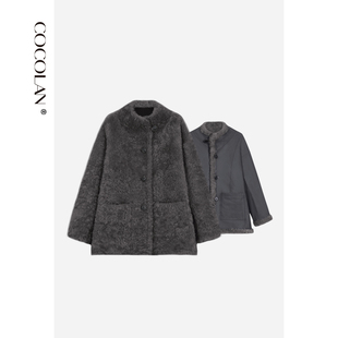 毛毛皮草皮毛一体女外套CL8WT5920 拉贡长款 COCOLAN 诺瓦