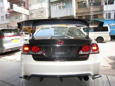 适用本田思域FD2碳纤维尾翼CIVIC FA1改装JS Racing大尾翼定风翼