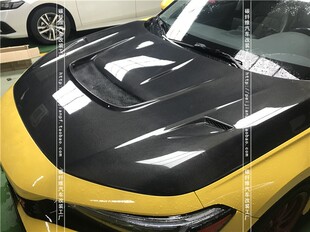 适用本田十一代思域碳纤维机盖11代CIVIC FE1改装Varis开孔引擎盖