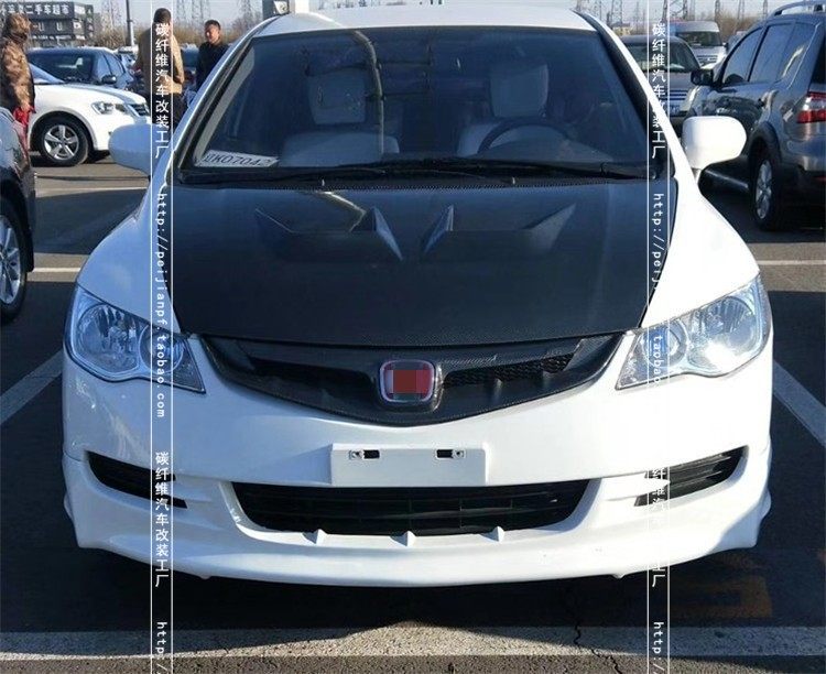适用于本田思域fd2碳纤维中网civic改装无限款鬼面罩进气栅小包围