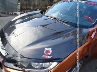 适用于本田十代思域碳纤维机盖CIVIC FK7 FK8改装开孔引擎盖头盖
