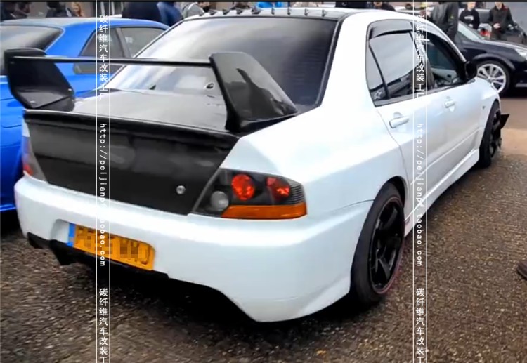 适用三菱Lancer Evolution EVO 8 9代碳纤维尾翼改装定风翼扰流板