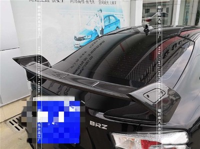适用于丰田GT86碳纤维尾翼FT86 BRZ改装狼炎款定风翼大尾翼扰流板