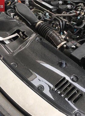 适用本田十代思域碳纤维水箱板CIVIC FK7 FK8改装水箱片隔热包围