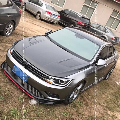 适用于大众凌渡碳纤维机盖Lamando改装Aspec款开孔引擎盖头盖包围