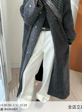 【12/9 20:00】MUCCHIC/一条过冬/加绒加厚直筒牛仔裤