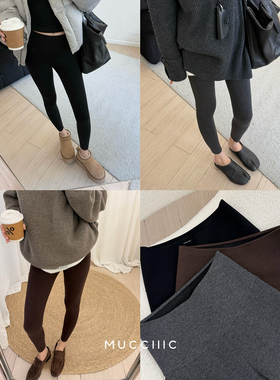 【11/12 20:00】MUCCHIC/人手B备羊绒蛋白收腹加绒九分打底瑜伽裤