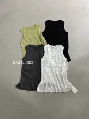BAGEL小众女装新品时尚百搭休闲修身显瘦无袖女针织衫背心D02