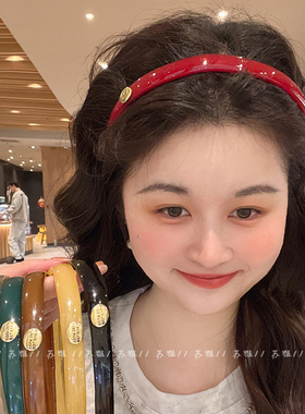 新款亚克力发卡2025年果冻发箍带齿塑料防滑压发洗脸头箍女发窟