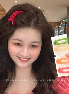 盘发抓夹女简约果冻发夹小号鸭嘴夹刘海侧边碎发夹一字夹发卡发饰