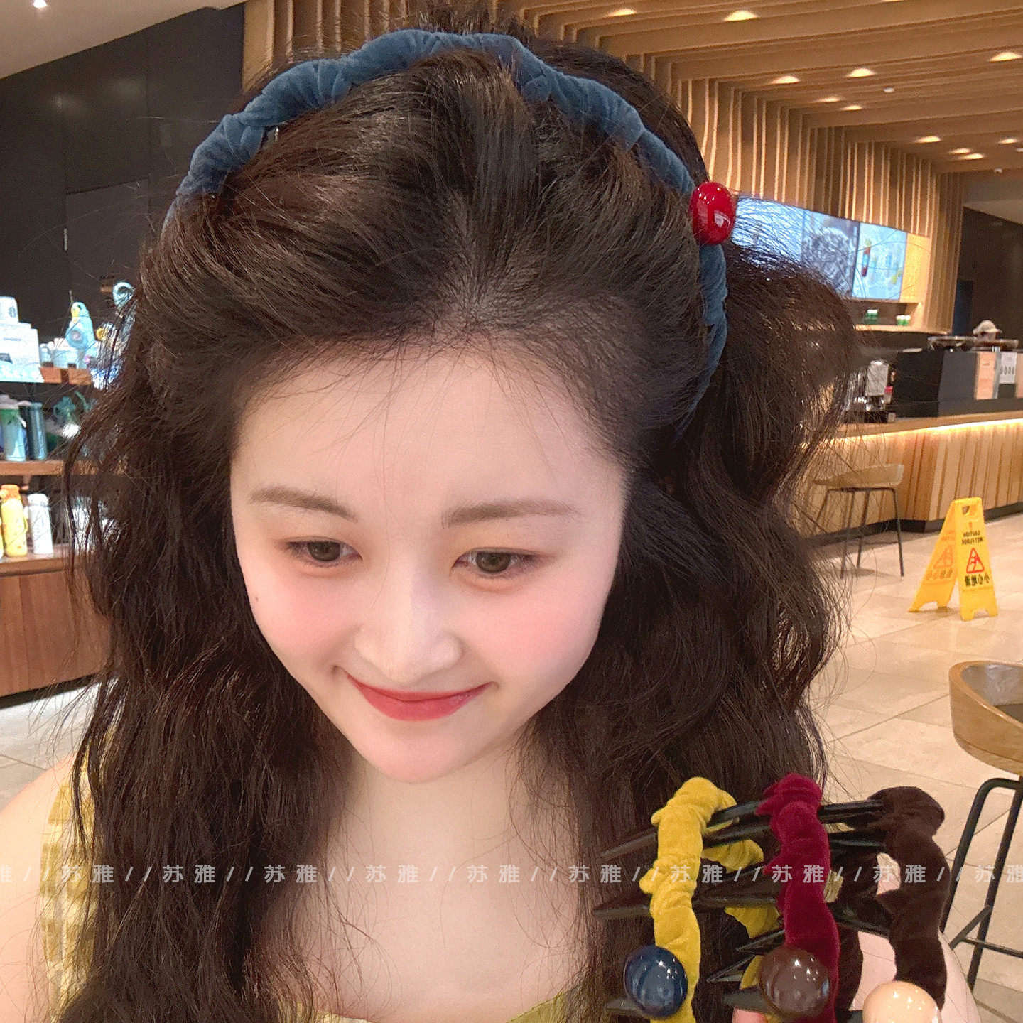 秋冬氛围感豆豆带齿高颅顶发箍