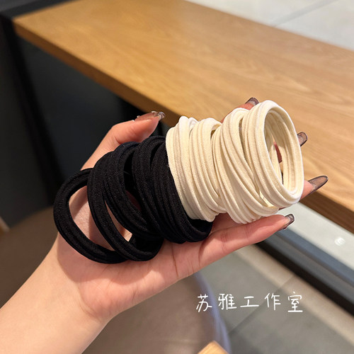 发绳简约气质纯色条纹扎头发头绳