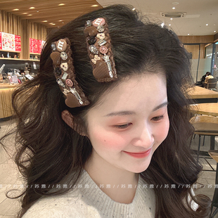 爱心蝴蝶结笑脸发夹边夹侧边刘海夹子前额碎发发卡女2026新款 发饰