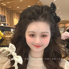 波点蝴蝶结蕾丝绕带齿波浪发箍女2025新款洗脸压发发卡高颅顶神器