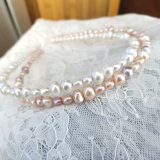 随想手作 天然淡水珍珠头箍女发箍发圈异形珍珠米珠白色彩色