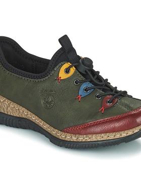 代购rieker女士休闲鞋舒适缓震轻盈透气防滑耐磨低帮鞋合成革