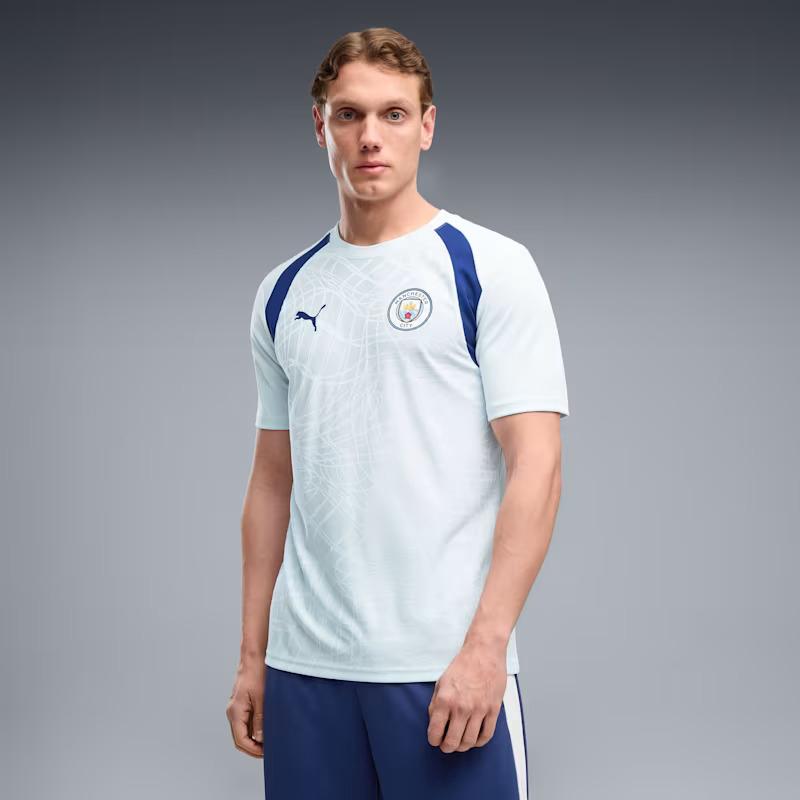海外代购Puma/彪马男士运动T恤短袖圆领足球训练比赛曼城球衣