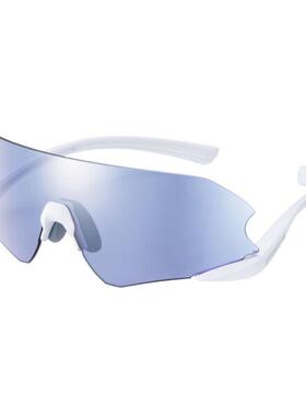 代购SWANS女士太阳镜防紫外线偏光高透光率抗冲击白色框银色镜片