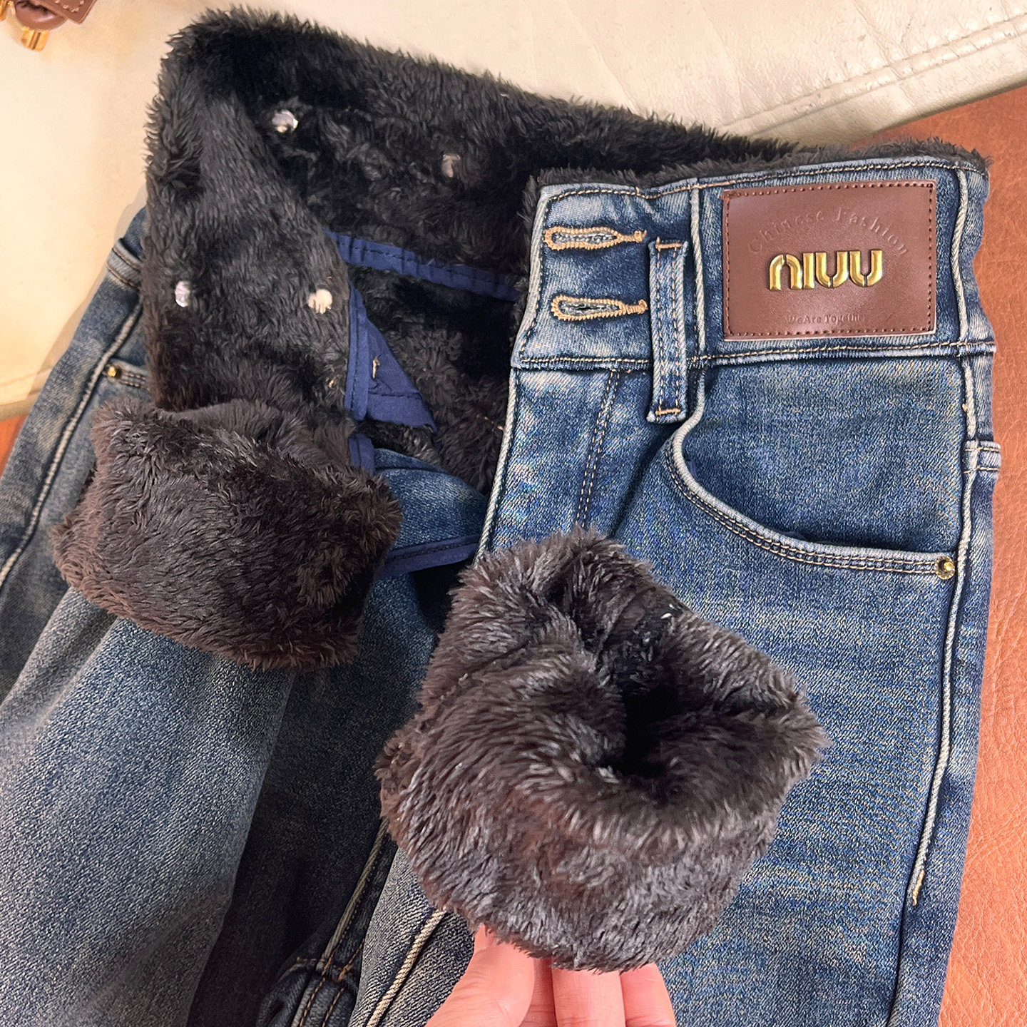 一条过冬！加绒加厚牛仔裤女冬季