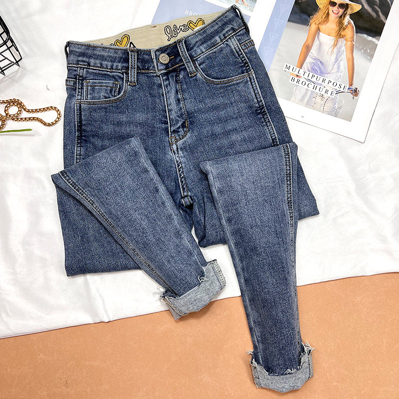 福利款巨显瘦紧身牛仔裤女2025年春秋韩版修身时尚高腰小脚长裤潮