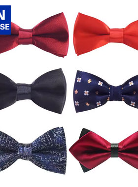 男童女童礼服衬衫西服领结领花儿童男孩小领带学生演出表演蝴蝶结