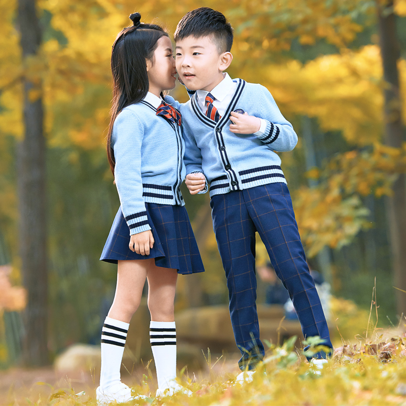 幼儿园园服春秋款儿童运动会三件套班服小学生学院英伦风校服套装