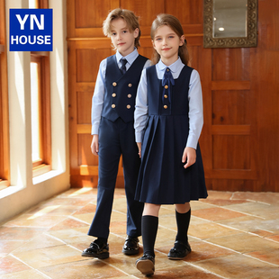 元旦儿童演出服幼儿园衬衫男女童合唱团表演朗诵集体服小学生套装