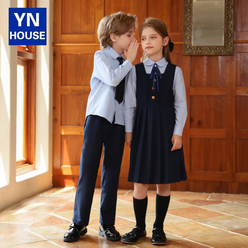 小学生班服衬衫套装女童背心裙儿童合唱演出服幼儿园园服毕业拍照