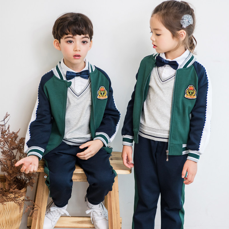 小学生校服春秋套装英伦风幼儿园园服秋装儿童班服三件套老师园服