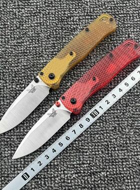 蝴蝶BM535PEI/亚克力柄轴承折刀户外露营狩猎战术防身高硬度EDC刀