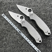 蜘蛛 C223钛合金柄折刀户外野营狩猎战术防身高硬度口袋EDC工具刀