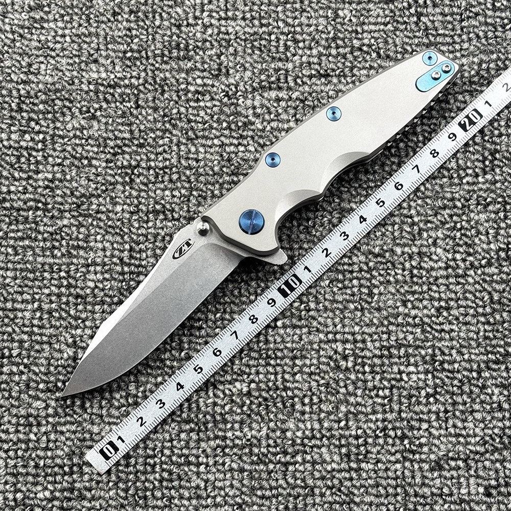 零误差 ZT0392钛合金柄折刀户外野营狩猎战术防身高硬度EDC工具刀