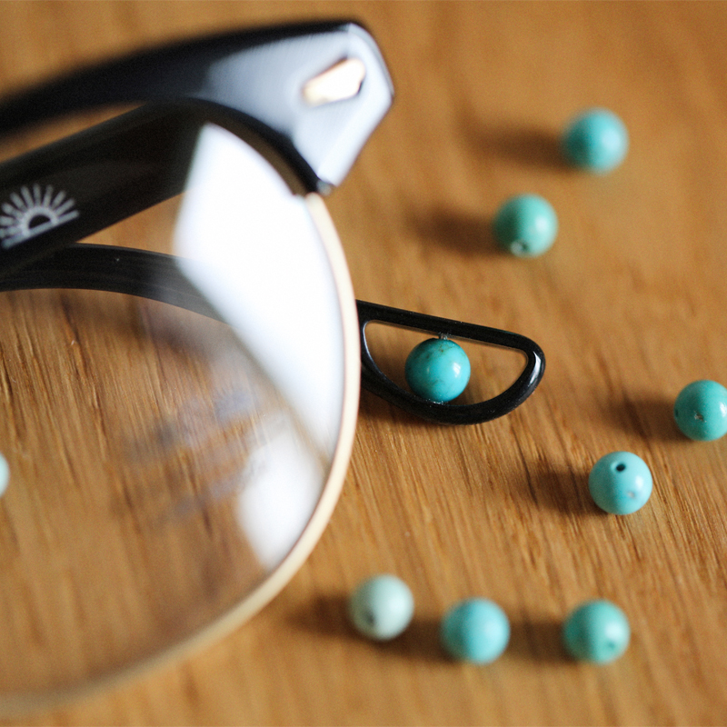 毛线眼镜框架复古绿松石新款眼镜