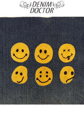 丹宁医生 手工刺绣绣花定制 denim doctor刺子螺旋绣法