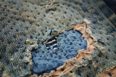 手工刺子服装改造丹宁医生修补