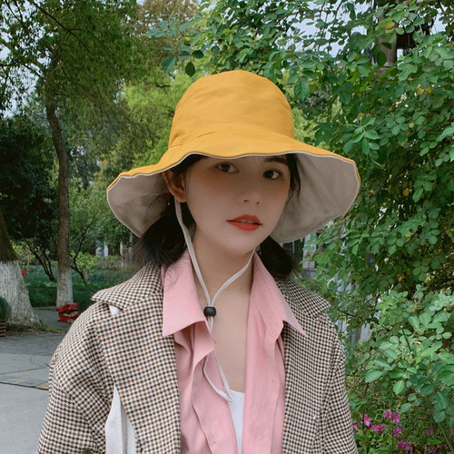 大檐遮阳防紫外线韩版渔夫帽子
