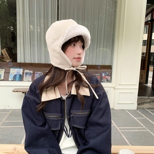 Deepsea深海 双面可戴~加绒保暖雷锋帽女冬季护耳防寒加厚帽子