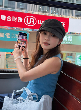 复古报童帽显脸小遮阳马术帽