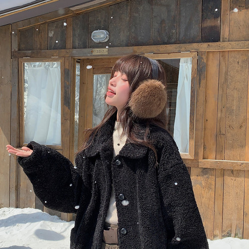 毛绒耳罩女冬季保暖护耳