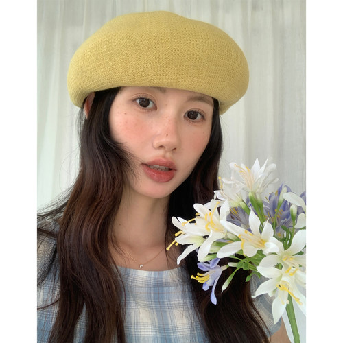 复古显脸小透气夏季女贝雷帽