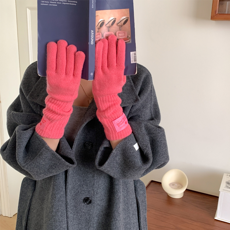 2023新款树莓粉羊毛手套女冬季可爱可触屏骑行防寒保暖韩版手套男,服饰配件/皮带/帽子/围巾,手套,淘宝优惠券,粉丝福利购,淘宝优惠卷