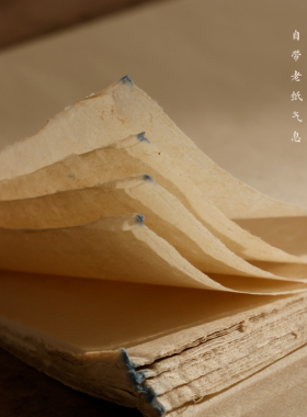 蝉翼竹浆毛边纸 手工书法纸加厚半生半熟初学者练习用纸文房四宝