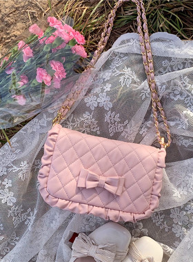 Seraphim原创菱格心事Lolita菱格包日系少女纯色链条单肩包腋下包