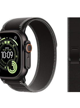 适用applewatch表带野径Ultra苹果手表iwatchs10/11表带透气编织