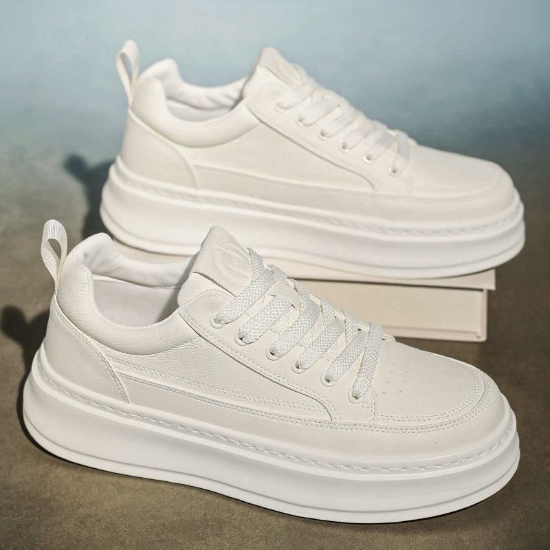 男鞋2026新款春季白色板鞋男款厚底增高软底鞋子男士休闲小白鞋夏