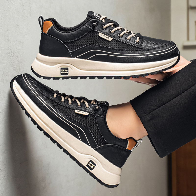 男鞋春季透气黑色工作鞋子男款运动休闲阿甘鞋夏网面天一脚蹬板鞋