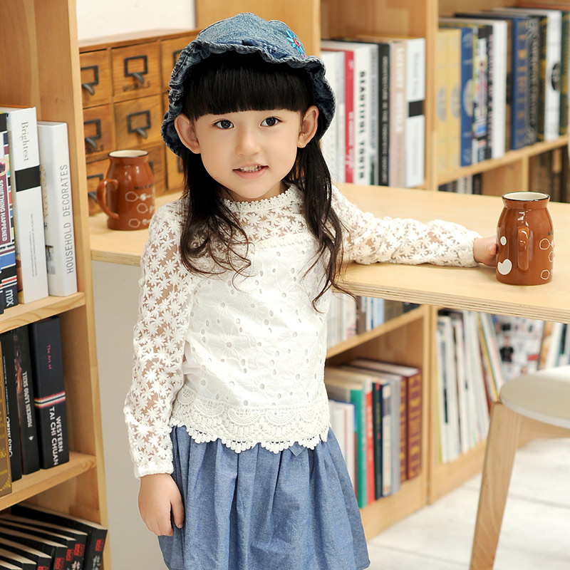 Chemise fille à manche longue en coton - Ref 2084913 Image 5