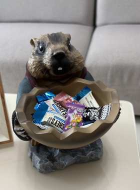 土拨鼠多功能收纳装饰品摆件礼品