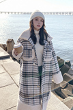 2023新款格子拼接毛呢外套女B192.p165/K238，女装毛呢外套，浙宝103（原192）