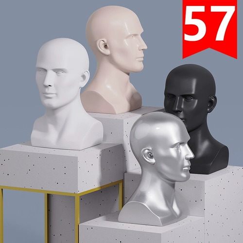 Наушники, модель, манекен головы, человеческая голова, физиологичная медицинская маска, масштаб 1:1